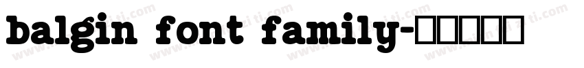 balgin font family字体转换
